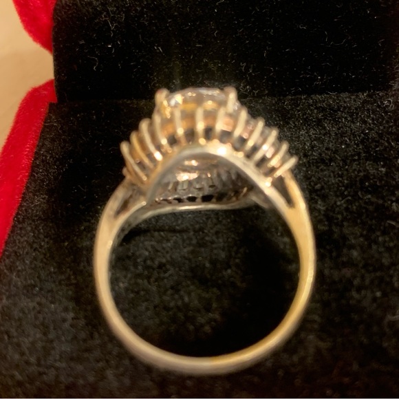 Sparkling 925 CZ Cocktail Ring - Picture 5 of 9